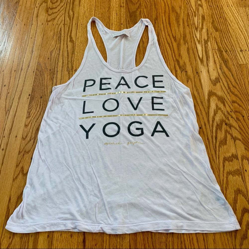 SPIRITUAL GANGSTER Racerback Tank “Peace ❤️ Yoga”